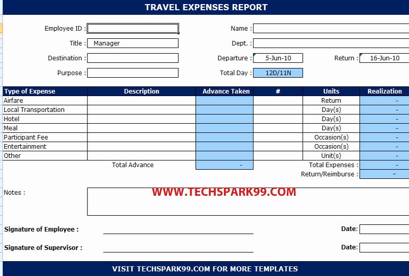 Excel Travel Expense Template Best Of January 2012
