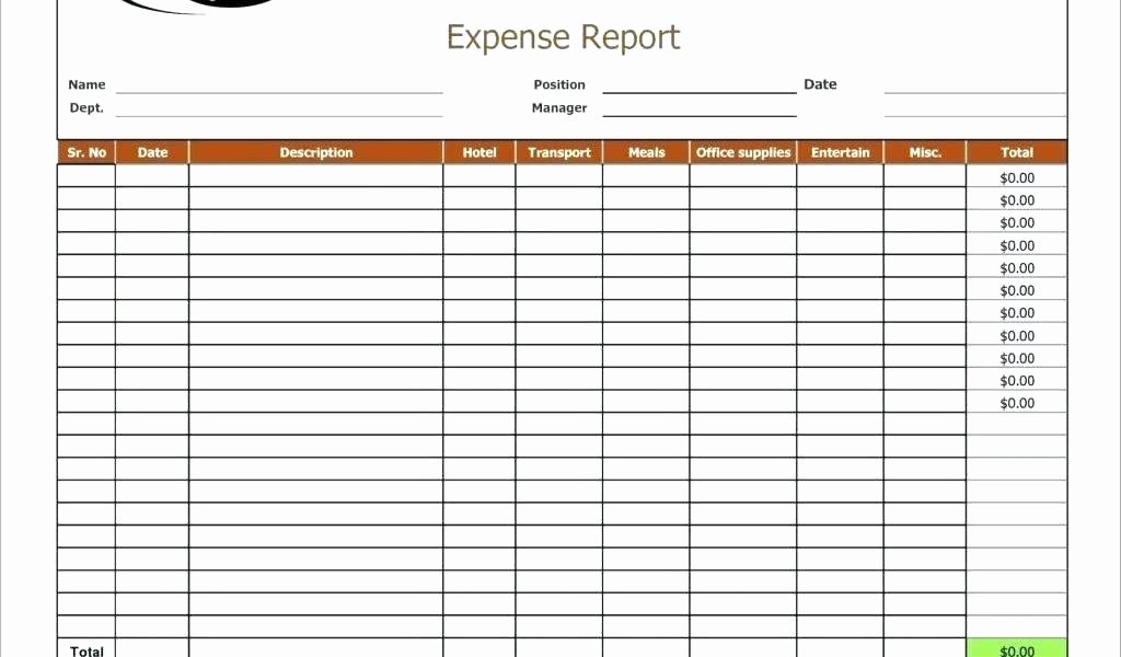 Excel Travel Expense Template Luxury Template Travel Expense Reimbursement form Excel Template