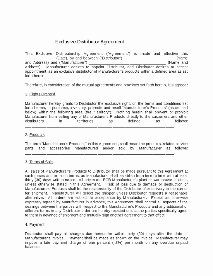 Exclusive Supplier Agreement Template New 9 Best Of Mutual Exclusivity Agreement