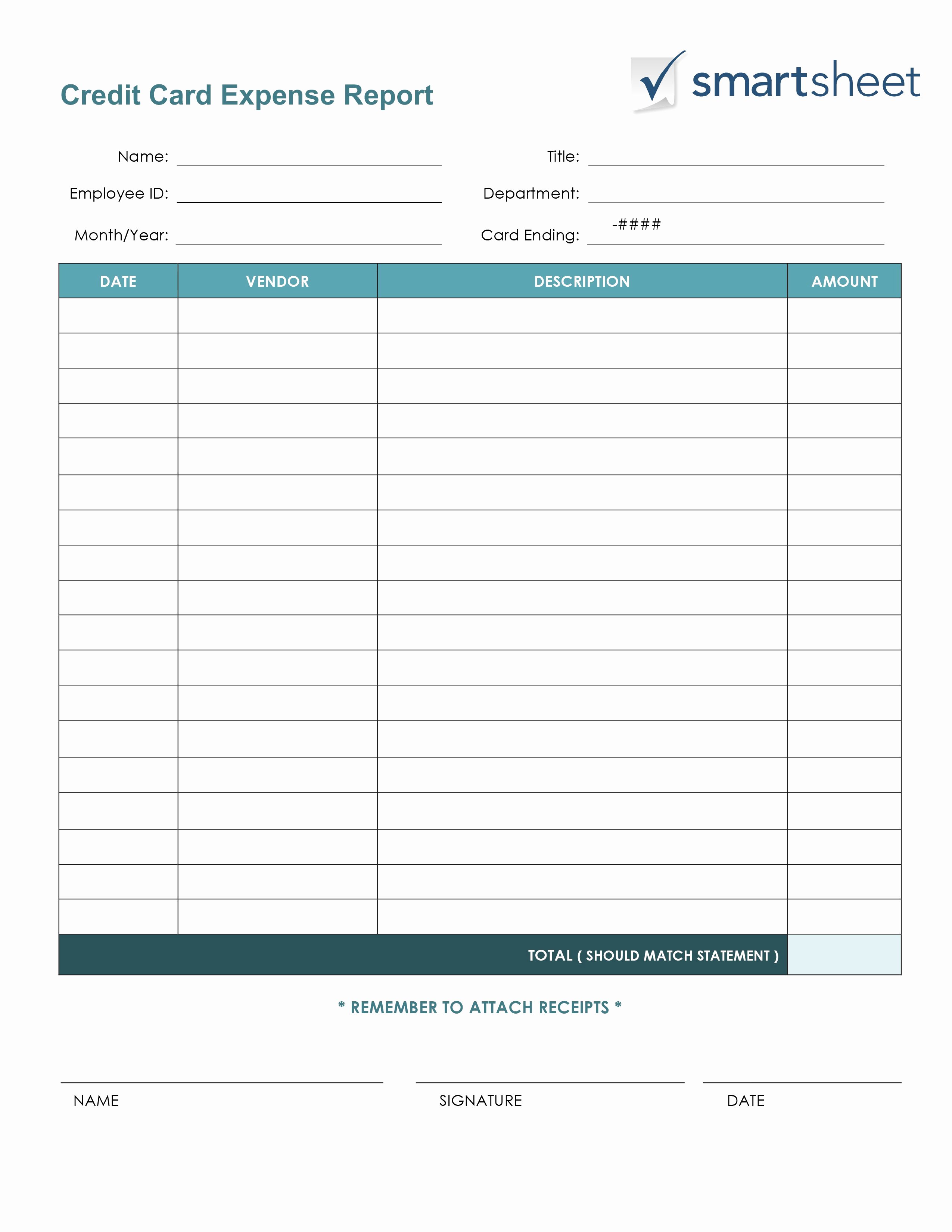 Expense Report Template Free Best Of Free Expense Report Templates Smartsheet