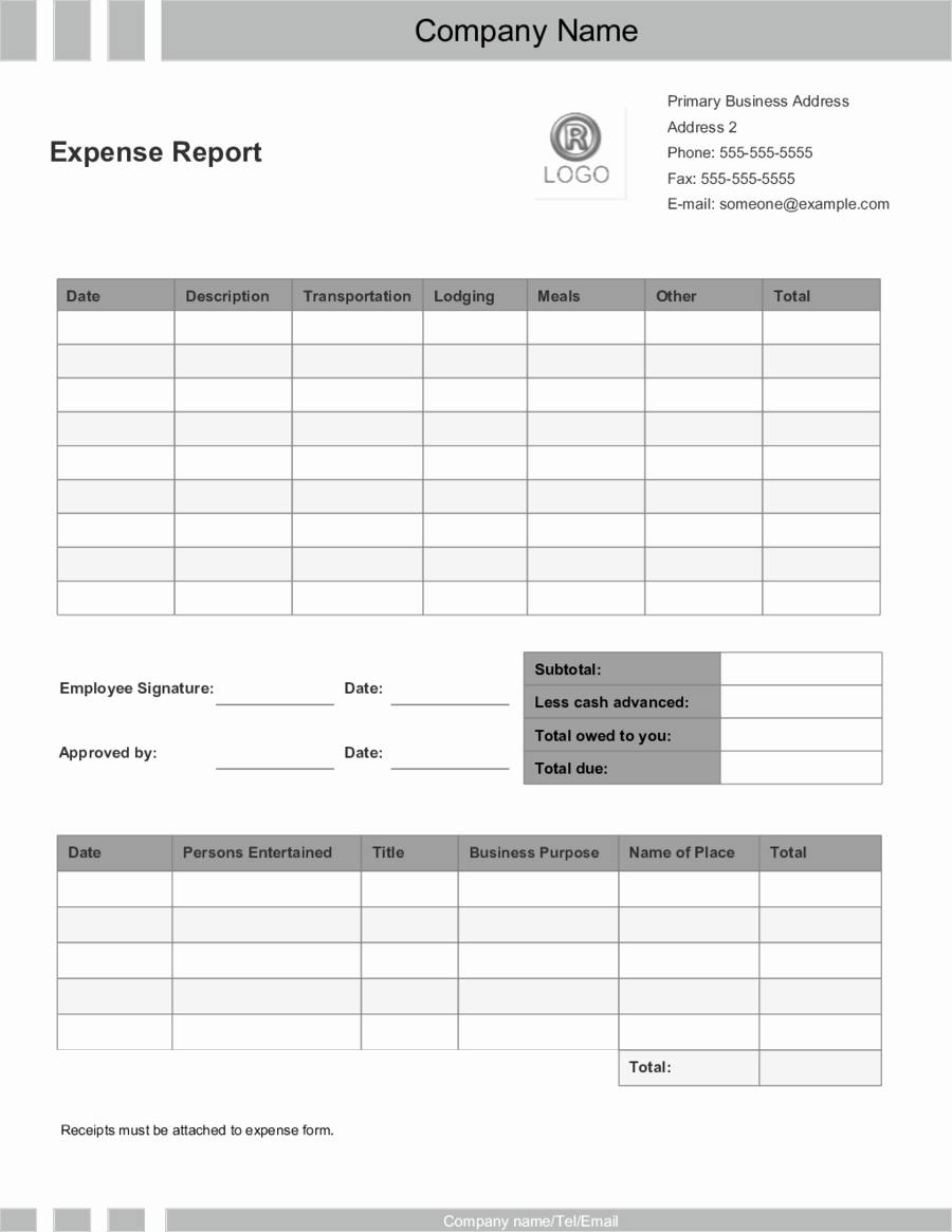 Expense Report Template Free Inspirational 2018 Expense Report form Fillable Printable Pdf &amp; forms