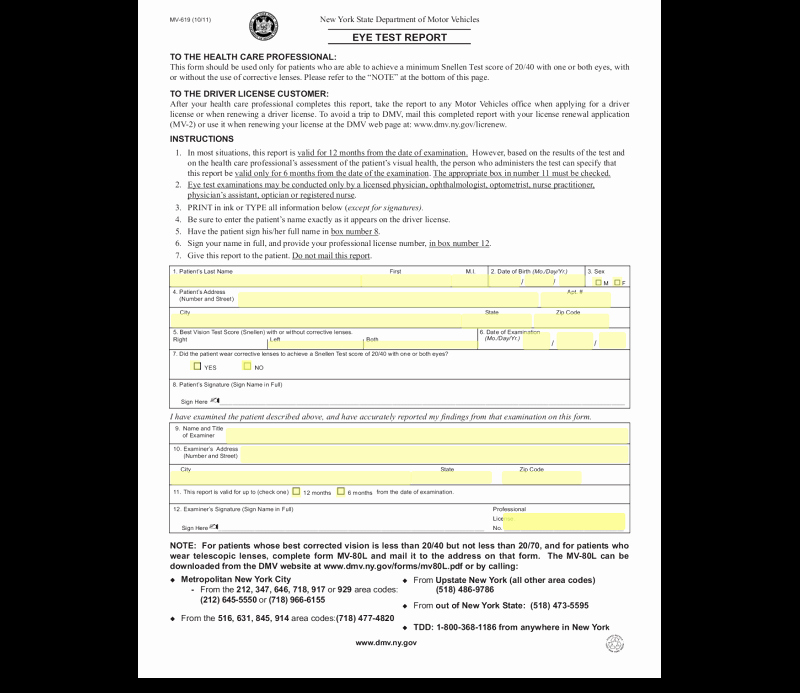 Eye Exam forms Template Best Of 25 Of Eye Test Template