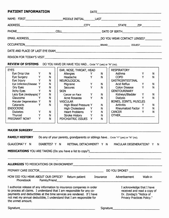 Eye Exam forms Template Luxury Basic Eye Exam form Sheets to Pin On Pinterest