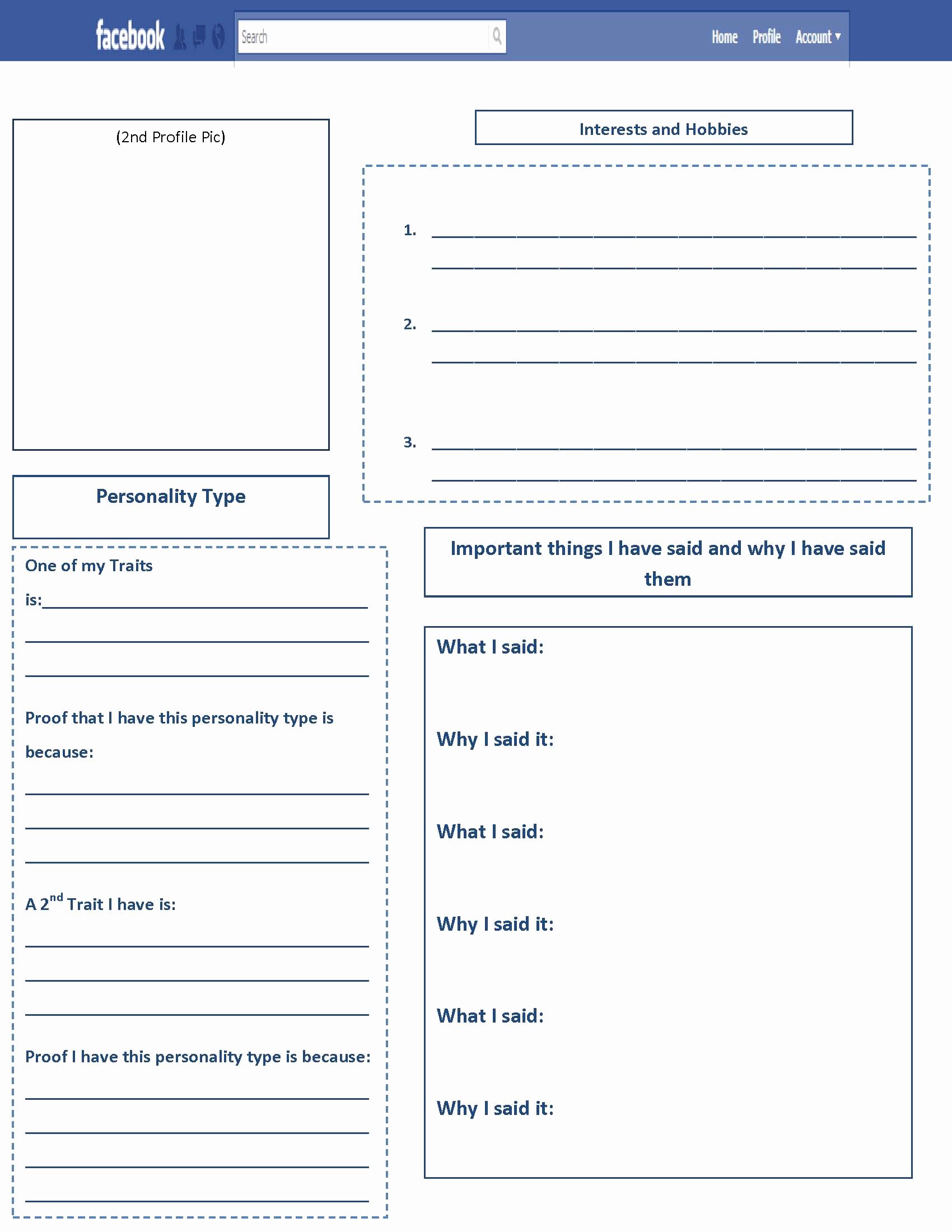 Facebook Template for Students Elegant Best S Of Blank Template Pdf Blank
