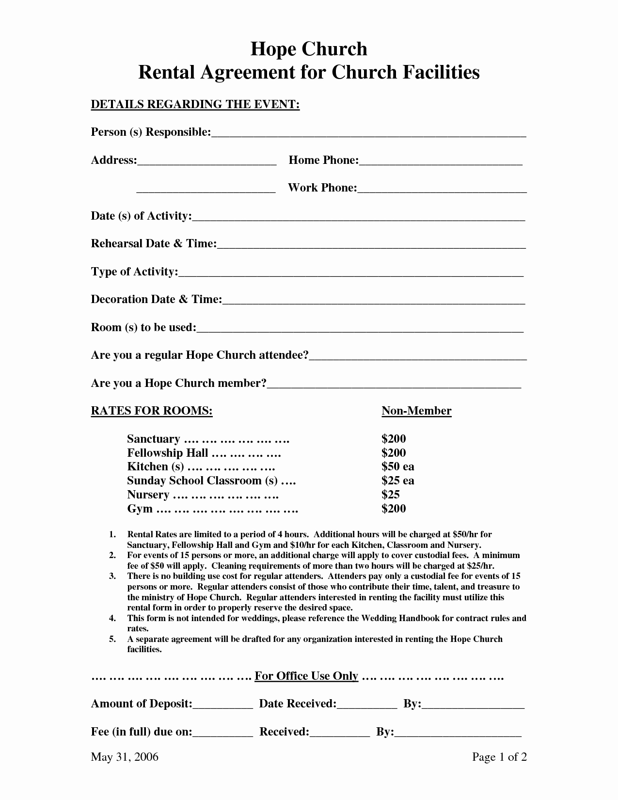 Facility Rental Agreement Template Awesome 10 Best Of Facility Rental Agreement Template