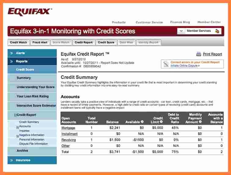 Fake Credit Report Template Unique 9 Equifax Mailing Address for Credit Report