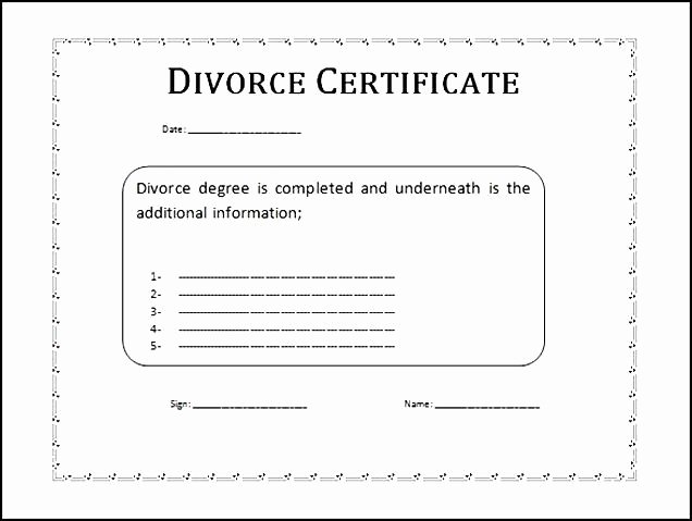 Fake Divorce Papers Template Unique islamic Divorce Certificate Template Fake Divorce Papers