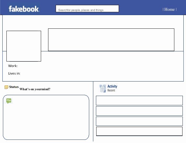 Fake Facebook Page Template Best Of Blank Fakebook