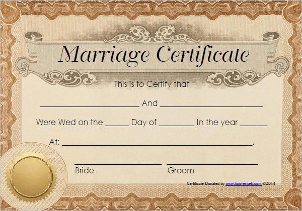 Fake Marriage Certificate Template Lovely 42 Free Marriage Certificate Templates Word Pdf Doc