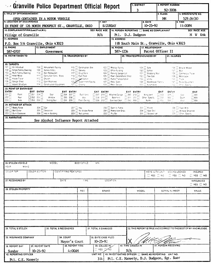 Fake Police Report Template Luxury Fake Police Report Car Accident