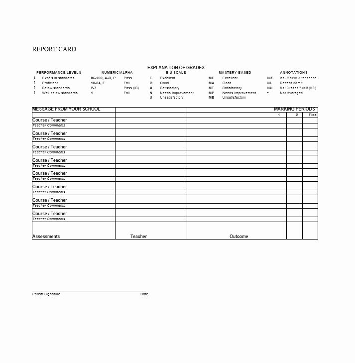 Fake Report Card Template Elegant 30 Real &amp; Fake Report Card Templates [homeschool High