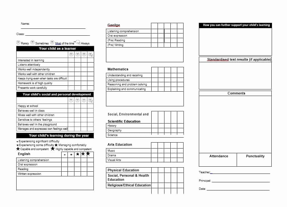 Fake Report Card Template Luxury 30 Real &amp; Fake Report Card Templates [homeschool High