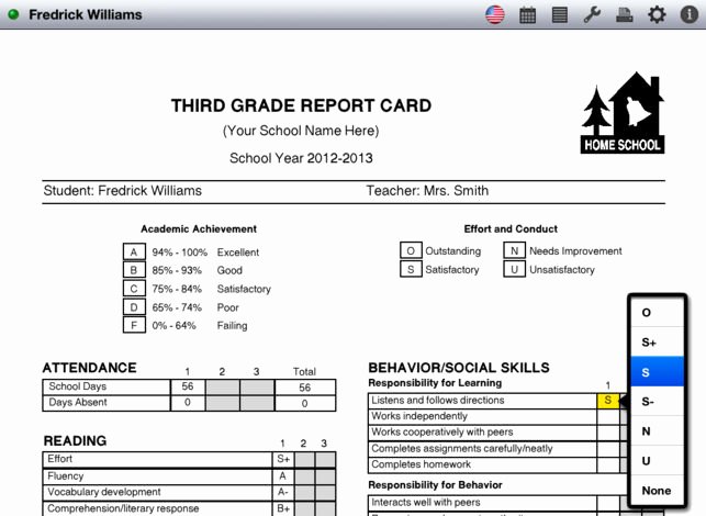 Fake Report Card Template New ‎report Card Maker On the App Store