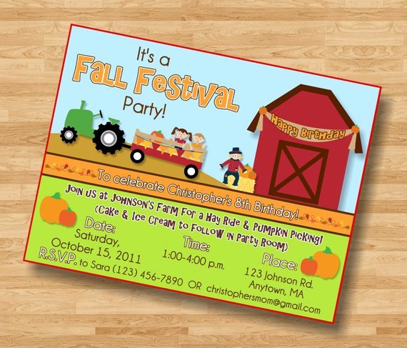 Fall Party Invitation Template Awesome Items Similar to Fall Festival Pumpkin Patch Birthday