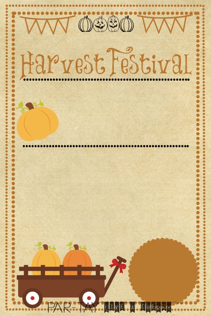 Fall Party Invitation Template Elegant Harvest Festival Invitation Party Like A Cherry