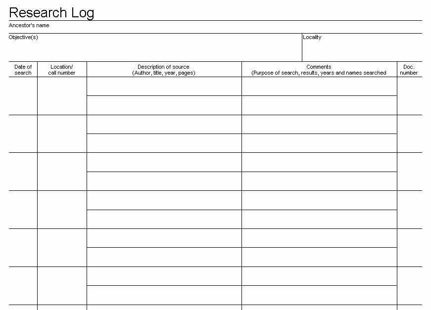 family history research templates