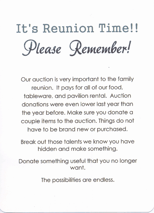 Family Reunion Letter Template Fresh Reunion Invites Reunions Magazine