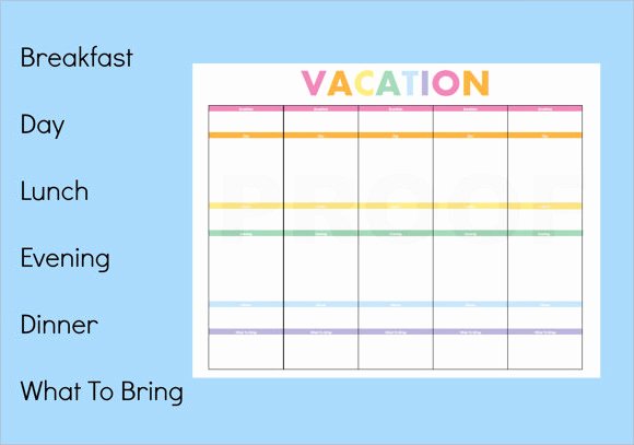 Family Vacation Planner Template Elegant Vacation Itinerary Template 7 Download Free Documents