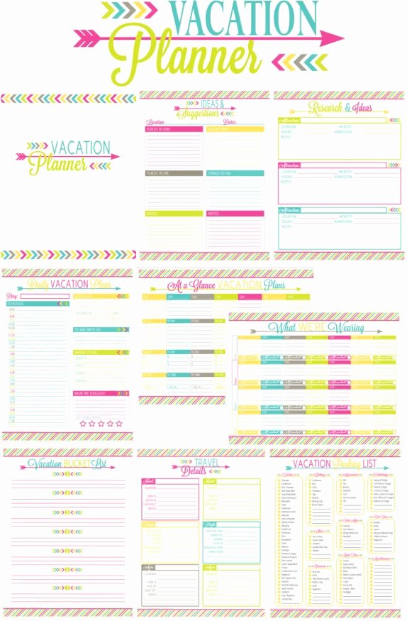 Family Vacation Planner Template Unique 8 Best Of Printable Road Trip Planner Free