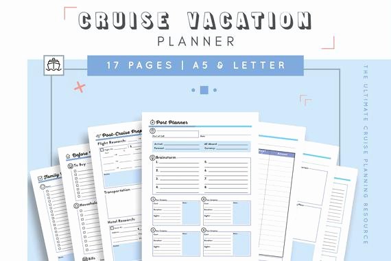 Family Vacation Planner Template Unique Cruise Planner Travel Agenda Cruise Itinerary Template