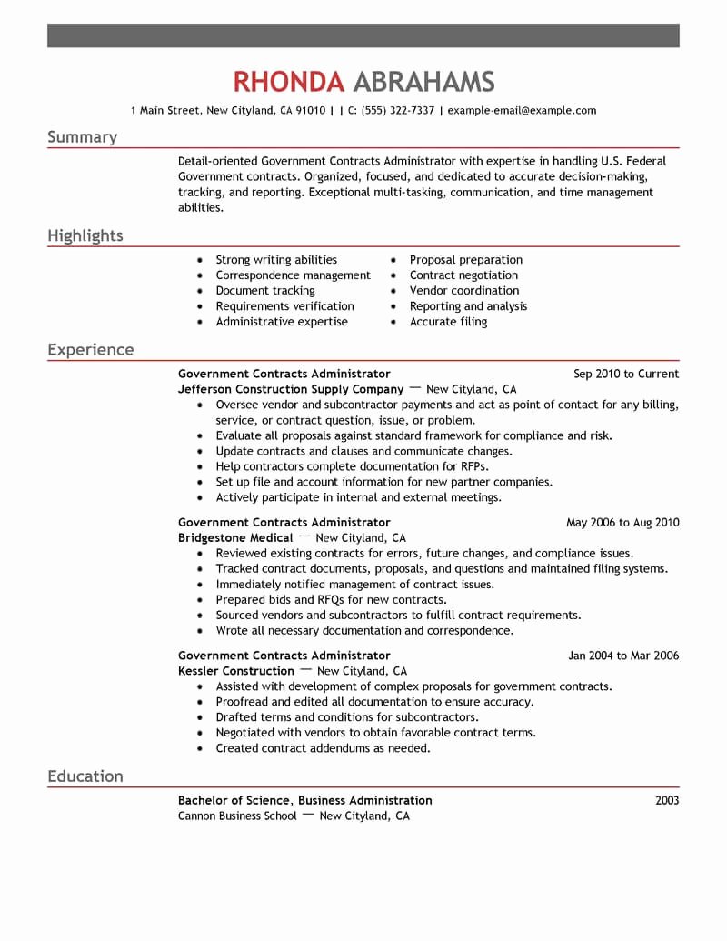 Federal Resume Template Word Elegant Military Resume Template for Microsoft Word