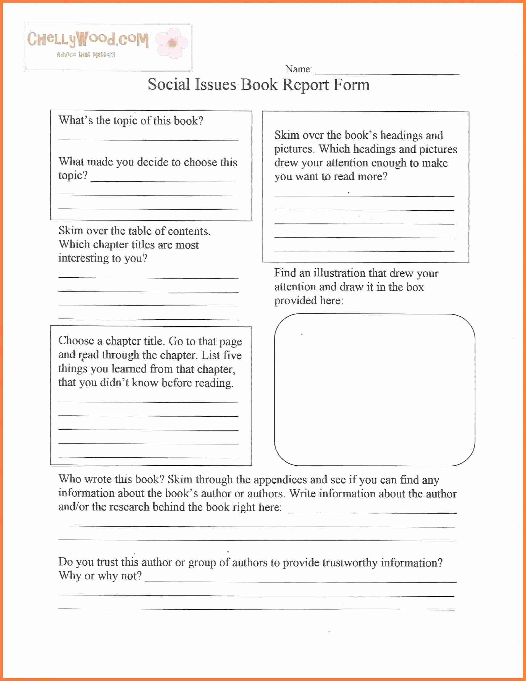 Fiction Book Report Template Inspirational 6 Non Fiction Book Report Template Middle School