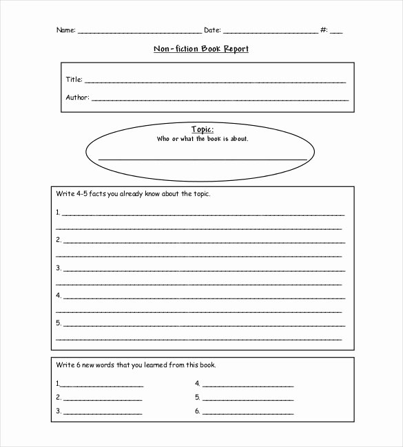 Fiction Book Report Template New 9 Sample Book Report Templates Pdf Doc