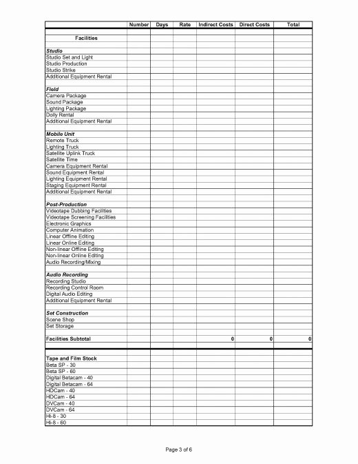 Film Production Budget Template Unique Bud 3 Thanks to Makingthemoviefo 2007 03 Free Film