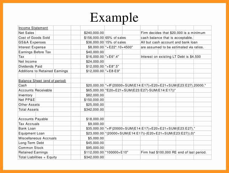 Financial Pro forma Template New 15 Pro forma Financial Statements Example