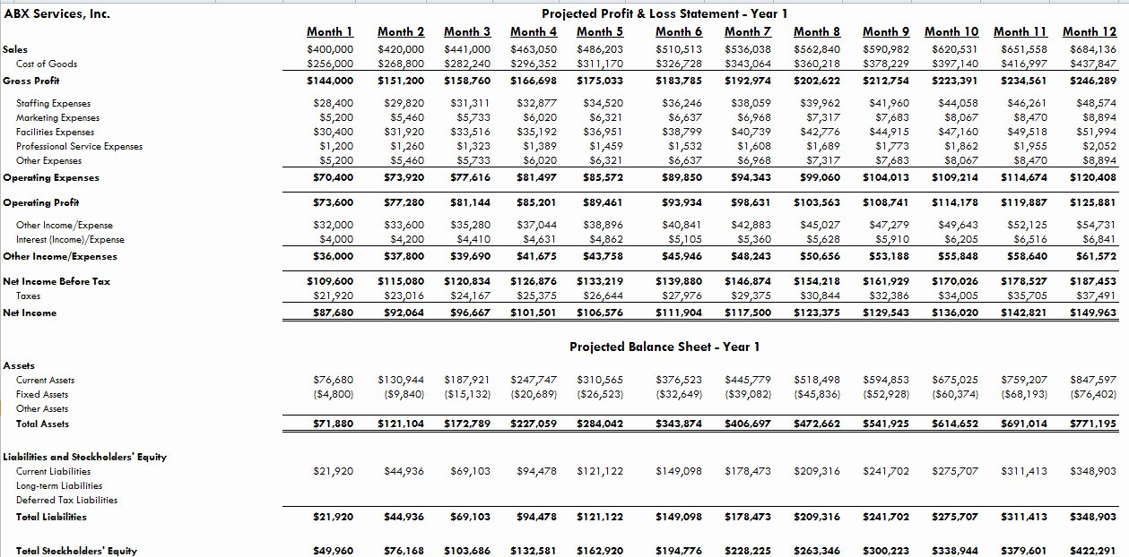 Financial Projection Template Excel Fresh Financial Projections Template In Excel