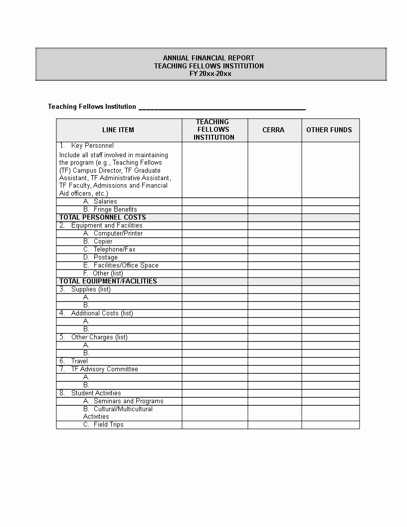 Financial Report Template Word Best Of Free Annual Financial Report Word