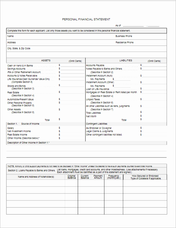 Financial Statement Template Word Awesome 50 Financial Statement Templates Free Word Excel Pdf format