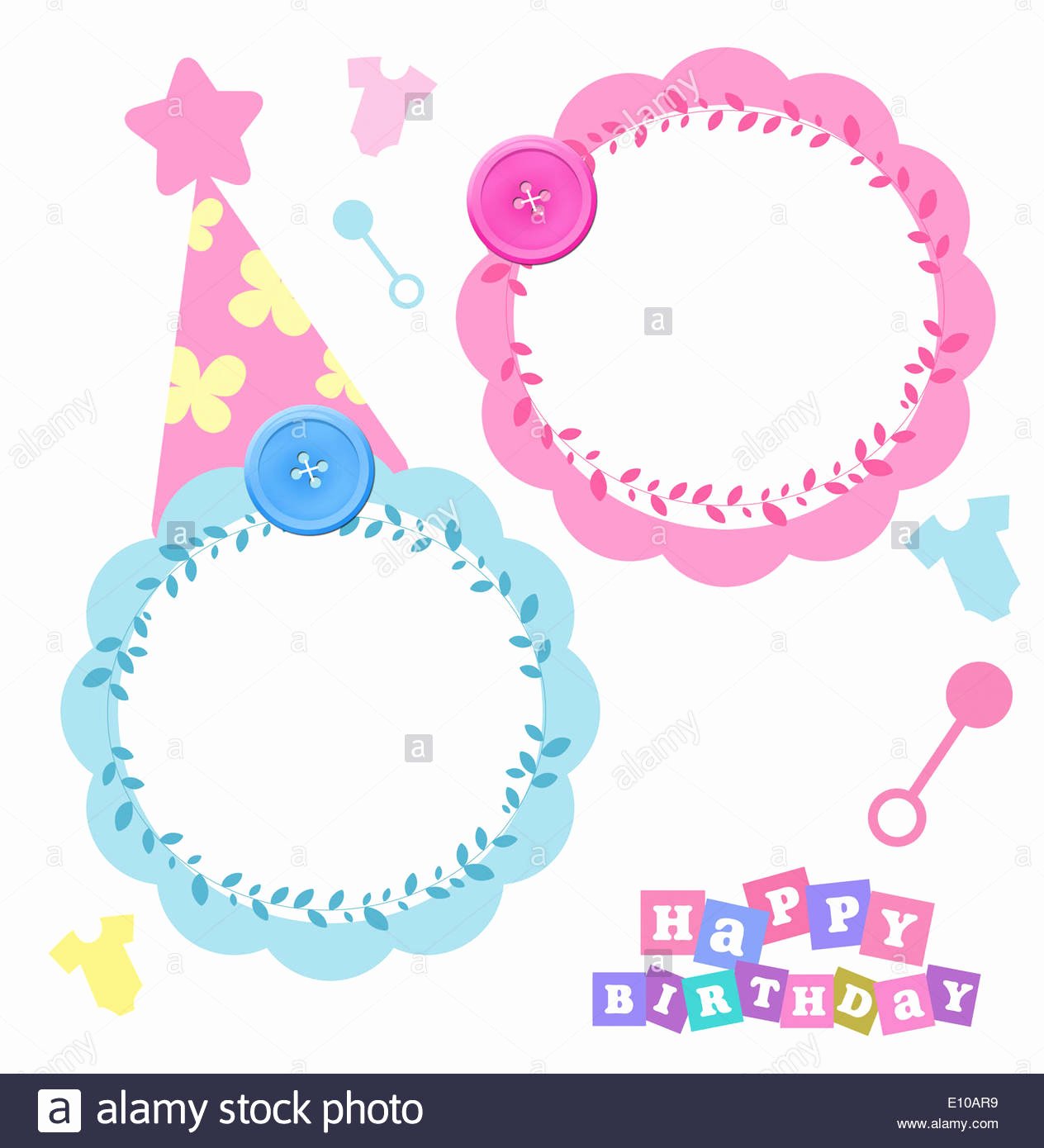 First Birthday Board Template Best Of A Card Template Wishing Happy First Birthday Stock