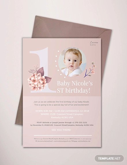 First Birthday Board Template Lovely 38 First Birthday Invitation Templates – Word Psd