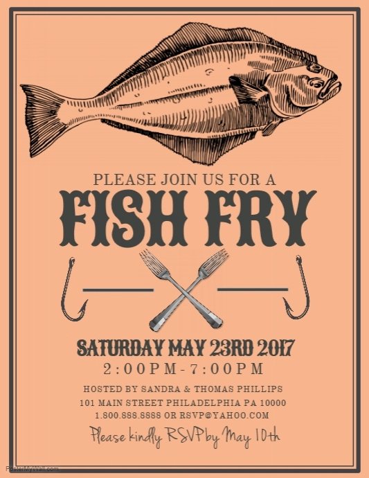 Fish Fry Flyer Template Inspirational Fish Fry Template