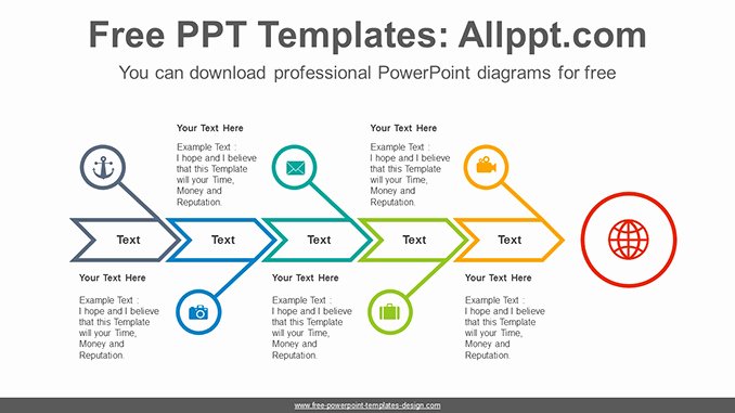 Fishbone Diagram Template Ppt Awesome Fishbone Arrow Powerpoint Diagram Template