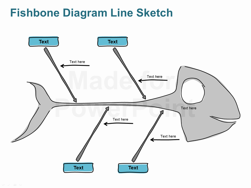 Fishbone Diagram Template Ppt Inspirational Fishbone Diagram Line Sketch Editable Powerpoint Ppt