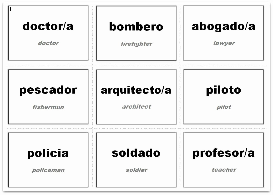 Flash Card Template Word New Vocabulary Flash Cards Using Ms Word