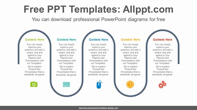 Flow Chart Ppt Template New Five Flow Process Powerpoint Diagram Template