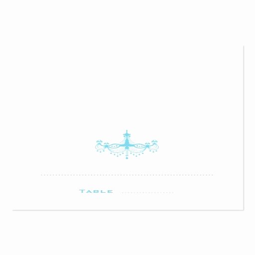 Foldable Business Card Template New Blue Chandelier Folded Place Cards Pack Chubby Business