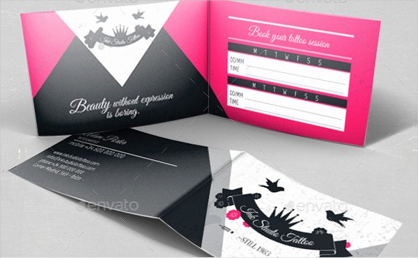Folded Business Cards Template Elegant 17 Tattoo Business Card Templates Psd Ai Eps format