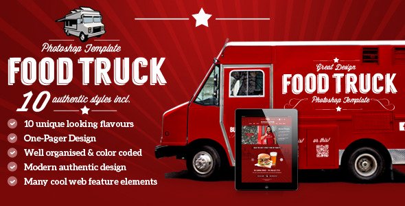 Food Truck Design Template Lovely Food Truck &amp; Restaurant 10 Styles Psd Template by