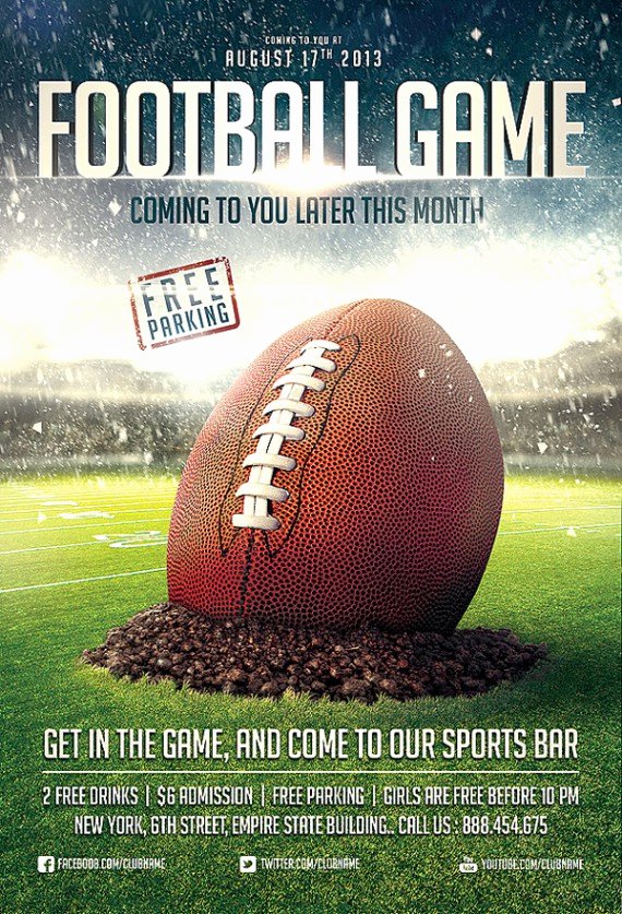Football Flyer Template Free New Get Active Collection Of Sports Flyer Templates