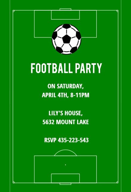 Football Invitation Template Free Luxury Sports &amp; Games Invitation Templates Free