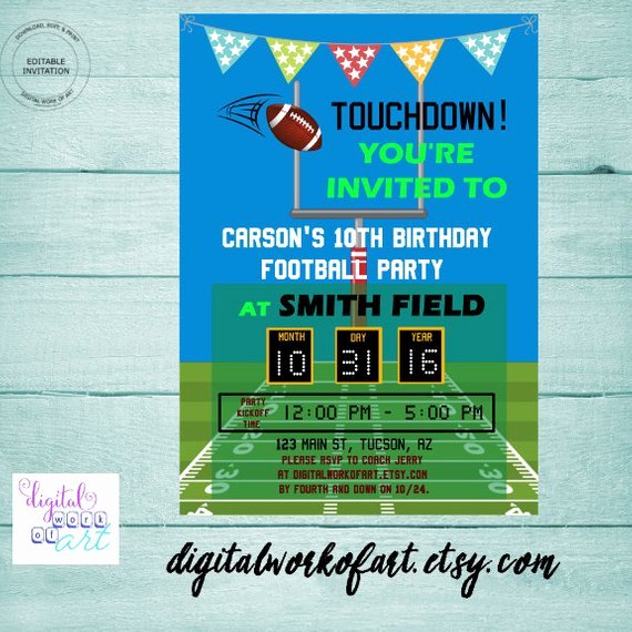 football party invitation template