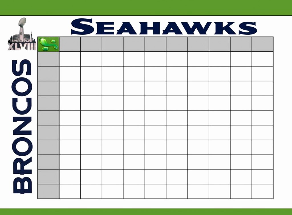 Football Squares Template Excel Beautiful Super Bowl Squares Template