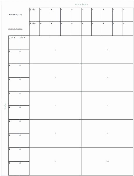 Football Squares Template Excel New Beautiful Baby Pool Template Sketch Professional Resume
