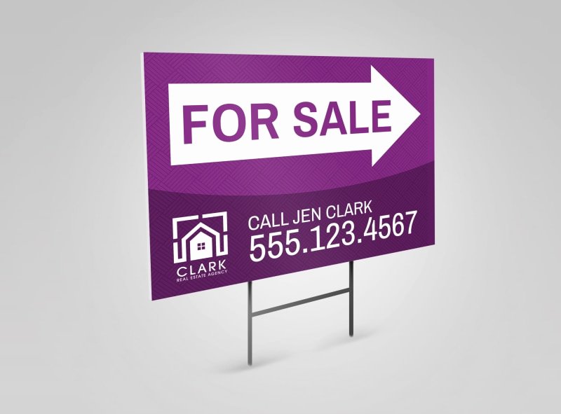 For Sale Sign Template Luxury Real Estate for Sale Yard Sign Template