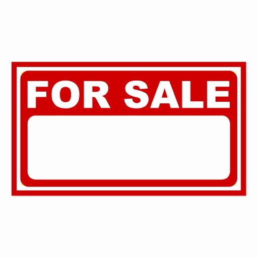 For Sale Sign Template Unique Blank for Sale Sign Pack Of Standard Business Cards