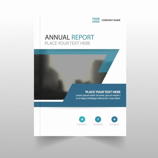 Free Annual Report Template Unique Annual Report Template with Blue Details Vector